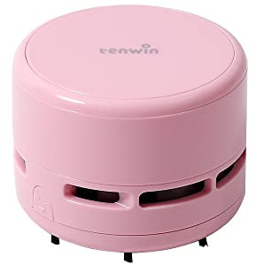 tenwin Mini Portable Desktop Dust Handheld Cordless Vacuum Cleaner Operated by Battery for Keyboard Laptop Table Cleaning for Home, Office, Car