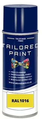 RAL 1016 Sulfuryellow Gloss Spraydose 2K Direktglanz Lack für Holz, Metall, Kunststoff, PVC, UPVC, Faszienplatten - Indoor & Outdoor