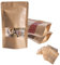 Pinsheng Bolsas de Papel Kraft Con Ventana 100 Piezas - Bolsa Ziplock Para Embalaje Con Cierre - Para Alimentos, Galletas, Té, Caramelos, Granos de Café y Frijoles (Medium)