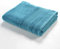 Douceur d'Intérieur, Drap de Bain (90 x 150 cm) Tendresse Bleu Paon, Eponge Unie