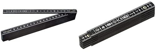 Metrica Glasfaser-Massstab 2 m, schwarz, 18030 & 19060 Glasfaser-Massstab 1 m, schwarz