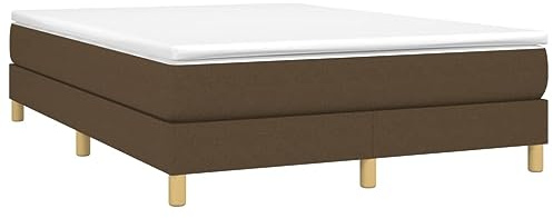 vidaXL Boxspringbettgestell Dunkelbraun 140x200 cm Stoff
