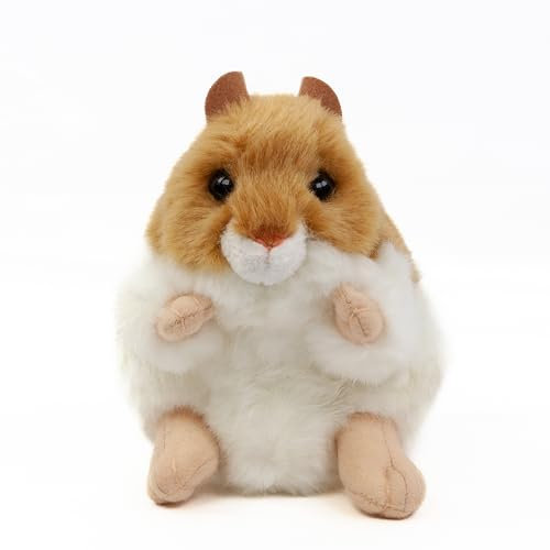 Teddys Rothenburg Kuscheltier Goldhamster 13 cm sitzend braun-weiß Plüschtier Stofftier Hamster