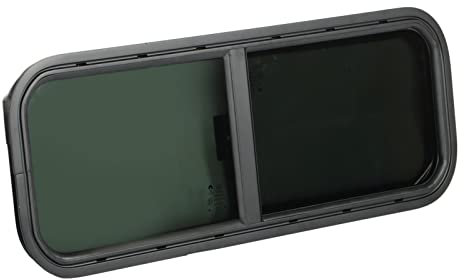 TANGLI Sostituzione Finestra RV, 900X300Mm in Lega di Alluminio Angolo Rotondo RV Finestra Scorrevole con Schermo per Veicoli di Costruzione Camper Rimorchio, Vetro Temperato Colorato