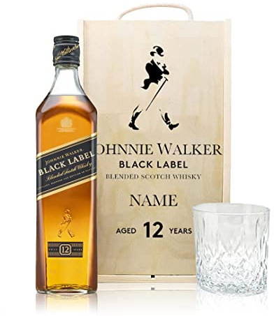 Personalised Johnnie Walker Whisky Gift Set with Glass