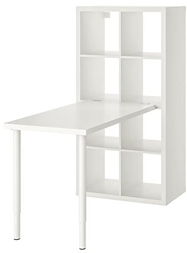 IKEA KALLAX/LINNMON Schreibtischkombination, 77x139x147cm, Weiß