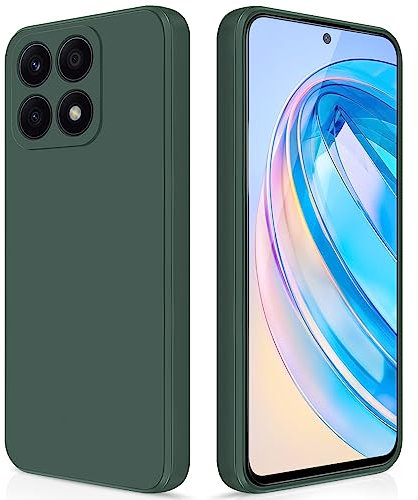 GiiYoon Hülle Kompatibel mit Honor X8a, Hochwertiges Liquid Silicone Case, Rundumschutz Handyhülle, Kratzfestes Weiches Mikrofaserfutter- grün
