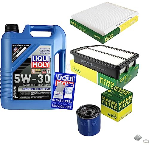 Inspektionspaket 5L LIQUI MOLY 5W-30 für Cee'D Combi Van Sportswagon Kombi | Motoröl LIQUI MOLY Longtime High Tech 5W-30 Ölfilter Luftfilter Innenraumfilter Ablassschraube
