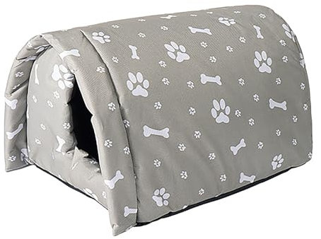 Whiwhi Katzenhaus Für Draußen Winterfest Wasserdicht Und Warm Hundehöhle Waschbar Wetterfest Katzenhöhle Tierheim Für Streuner Haustiere 60x43x40cm