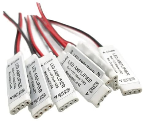 Contrôleur d'amplificateur LED RGB, 10 pièces, DC12V 12A, adapté aux Bandes Lumineuses LED RGB SMD 5050 3528