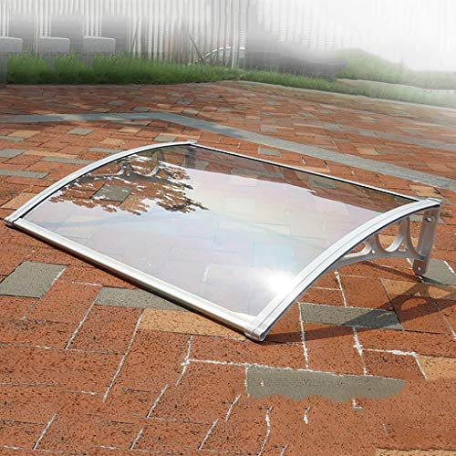 Türüberdachung, Türüberdachung, PC-Polycarbonat-Türüberdachung, effektiver Schutz vor Regen, Schnee und Hagel (Größe: 60 x 60 cm)