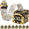 POPOYU Geldgeschenke 30. Geburtstag Überraschungsbox,Geldgeschenk Happy Birthday Geld Rolle Geschenkbox DIY Geschenkverpackung,30. Geburtstag Geld Zeichnen Geschenkbox für Freunde Kinder Erwachsene
