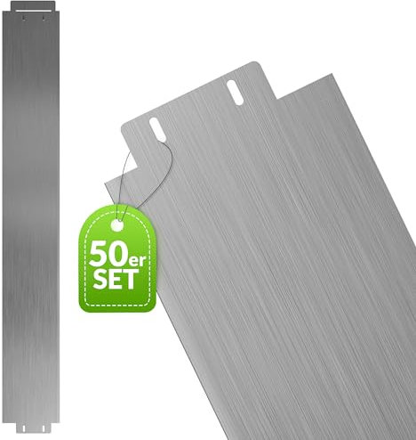 Gartenwelt Riegelsberger Rasenkante aus Metall Länge 50 m Höhe 18 cm Mähkante Beetumrandung Beeteinfassung Rasenbleche