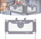 FIVMEN Bettgitter 150 cm Baby Bett Rausfallschutz höhenverstellbar Kinder Bettschutzgitter mit Aufbewahrungstasche Kinderbettgitter, für Kinderbetten, Elternbetten (Grau)