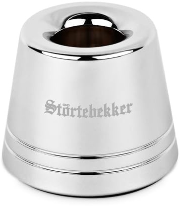 Störtebekker® Premium Rasierständer 'Hamburg' aus Edelstahl in Silber - geeignet für (Störtebekker®) Rasierhobel 'Hamburg' - hochwertiges Zubehör - rutschfester Boden - massiver Stand - 125g