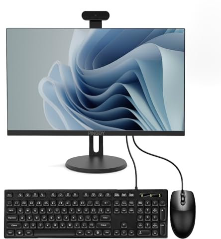 PINGDY Computadoras todo en uno de 24 pulgadas, computadora de escritorio i7-4000 de cuatro núcleos con cámara, 16G Ram 512G SSD IPS HD, WiFi Bluetooth para entretenimiento en casa, oficina de