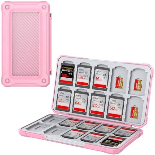 THELIFELICIOUS SD Karte Aufbewahrung Speicherkarten Etui für SD/TF Karten, Speicherkarten Etui für 20 SDXC SDHC und 20 TF Karten
