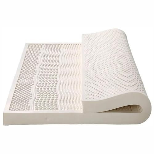 KUGGKKTP Latexmatratze 200×160cm (79×63 Zoll), 100% Naturlatexmatratzen lindern Schulter- und Rückenschmerzen, Queensize-Matratze, Naturkautschukmatratze aus reinem, verdicktem Naturkautschuk für da