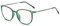 VIVAZYTGH Transparenter Unisex-Brillenrahmen, Brillen for Damen und Herren, solides Muster, Kunststoffrahmen(Green)