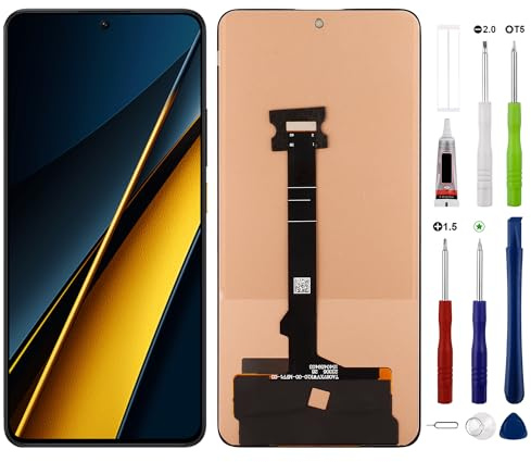 SwarKing Pantalla TFT compatible con Xiaomi Poco X6 Pro 5G 2311DRK48G 2311DRK48I (sin huella digital) digitalizador de pantalla táctil con herramientas de reparación