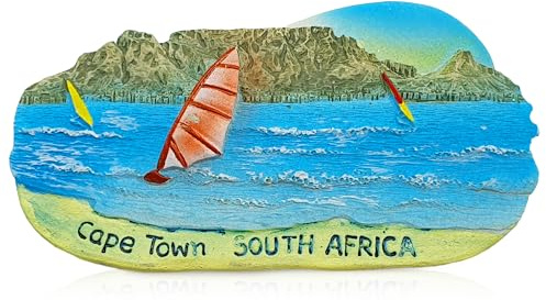 Cape Town South Africa 3D Coastal Fridge Magnet, Handcrafted Resin Travel Souvenir