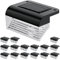 HAMLITE Solar Garden Fence Lights, Solar Decking Lights Outdoor Waterproof, 3000K Auto on/Off Steps Light Outdoor for Stair, Gutter, Yard, Patio, Pathway, Wall Lighting 16 Pack Ambient Light