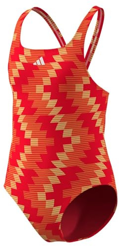 adidas Mädchen Football-Inspired V-Back Graphic Swimsuit Kids Badeanzug