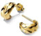 Pandora Essence Gewellte Offene Creolen-Ohrringe aus 14 Karat Vergoldetem Sterling Silber, 263873C00