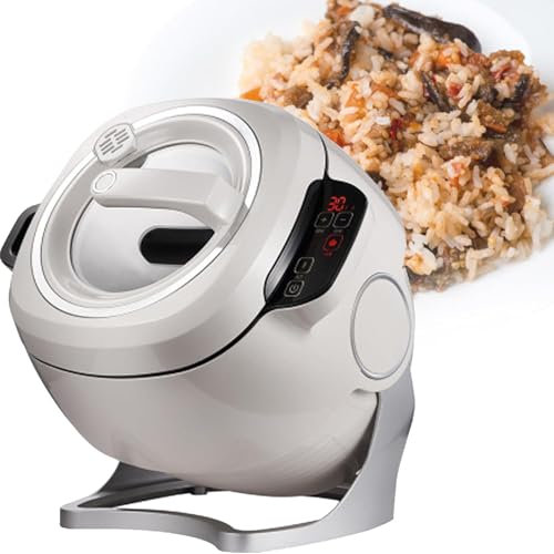 LLHTTDMBDFC Auto Cooking Wok, Automatic Cooking Machine, Multi-Function Stir-Fry Machine Cooker, 360° Rotating & Electromagnetic Heating For Stir Frying, Stewing, Cooking(110v)