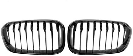 Anteriore Auto Grill Per BMW F20 F21 120i Serie 1 2015 2016 2017 Griglia A Doppio Rene Per Paraurti Anteriore Griglia Racing Nera Lucida Griglia Sportiva Front Grille