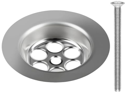 70mm Kitchen Sink Waste Basket Replacement Old Style Poly Plug Strainer with Screw Fits Standard Basin Drains Leak-Proof Bath Sink Drain Cover