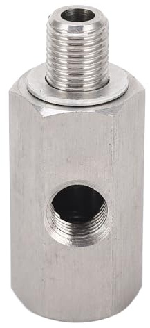 Pongnas M10x1,0 Öldrucksensor-Adapter, Edelstahl-Turbo-Zuleitungsadapter mit 1/8 NPT-Seitenanschluss, für die Meisten Konformen Größen