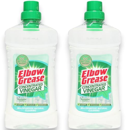 2 x 750ml Elbow Grease Concentrated VINEGAR CLEANER Multipurpose Natural Cleaning Solution with EUCALYPTUS Fragrance