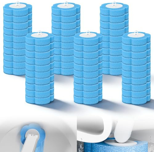 60 Stück Klobürste Ersatzkopf, Toilettenbürste Ersatzkopf Cleansnap Disposable Toilet Brush System zur Reinigung (Blau – Meeresfrischer Duft)