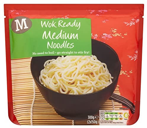 Morrisons Wok Ready Medium Noodles, 2 x 150g