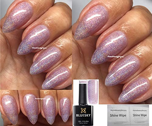 Bluesky LILAC/LIGHT PURPLE HOLOGRAPHIC GLITTER IN A FARAWAY LAND CH04 Nail Gel Polish UV LED Soak Off