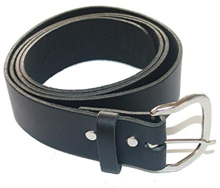 No Name Ledergürtel schwarz 4 cm breit AUS EINEM STÜCK LEDER = 100% Rindleder