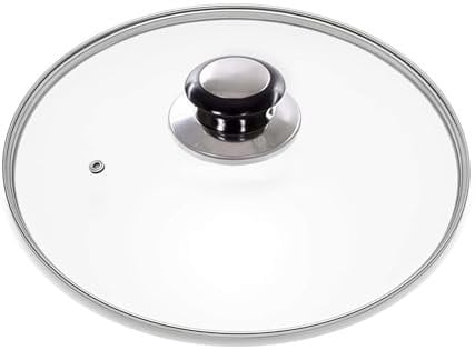 Bahob® Tempered Glass Saucepan Casserole Frying pan Lid Replacement Glass Lids for Pans Pots and Casseroles Pan Lid Knobs With Screws 14CM to 36CM (22 CM)