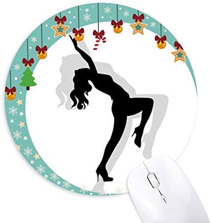 Tanzen Hot Beautiful Woman Mouse Pad Jingling Bell Round Rubber Mat
