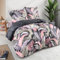 ZIRVEHOME Bettwäsche Set schwarz vierteilig, 155x220cm Bettbezüge, Baumwolle, Palmen Design, Hena