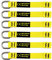 BearTOOLS Yellow Flat D-Ring Tool Tail Tethers, 2-in-1 Application, Max Load 0.9KG, 12CM x 12MM(6)