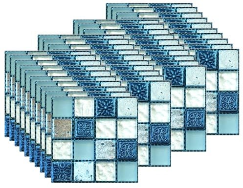 EasyLife - 40 adesivi per piastrelle da parete, 10 x 10 cm, impermeabili e autoadesivi, per cucina e bagno