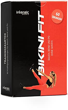 intensic SPORTS Trainingskarten - 60 Fitness-Übungen für Bauch Beine und Po - Trainieren ohne Geräte