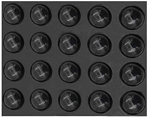 20 Pcs Rubber Feet Pads Self Adhesive Isolation Feet Speakers Foot Shock Absorption Vibration Anti-shock Self-adhesive Pad for Speakers Electronics Table Tops Laptop and Drawers Black