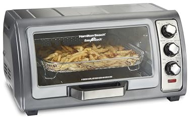 Hamilton Beach 31523 Sure-Crisp Air Fryer Toast Fabrics with Easy Access Door, Stainless Steel