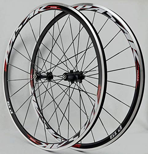 MZPWJD Radsport Felgen 700C Felge Superleichter Rennrad-Radsatz Fahrrad-Rad C/V-Bremse 7-11 Geschwindigkeit Kassettenhubs Abgedichtetes Lager 6T QR 1650g (Color : D, Size : 700c)