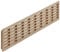 Gedotec Lüftungsgitter Tür-Gitter Massiv-Holz Abluftgitter Eiche | Belüftungsgitter eckig mit Abdeckrand | 550 x 80 mm | Türlüftung zum Einlassen | 1 Stück - Gitter für Möbel, Heizkörper und Türen