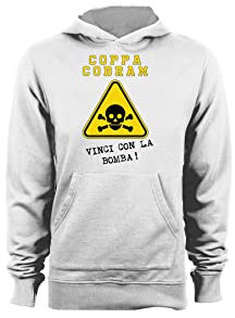 t-shirteria Felpa con Cappuccio Ragionier Ugo - Coppa Cobram - Vinci con la Bomba - Film Cult - Anni 80 - Idea Regalo