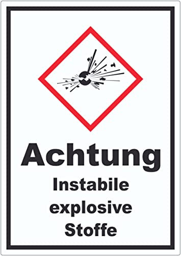 Aufkleber Instabile explosive Stoffe Explosion A7 (74x105mm)