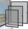 ACXIN Aluminiumgitter, Mückensichere Fenster, Mückengitter, Fliegengitter mit Rahmen ohne Bohren und Schrauben, Anthrazit, 80x100cm